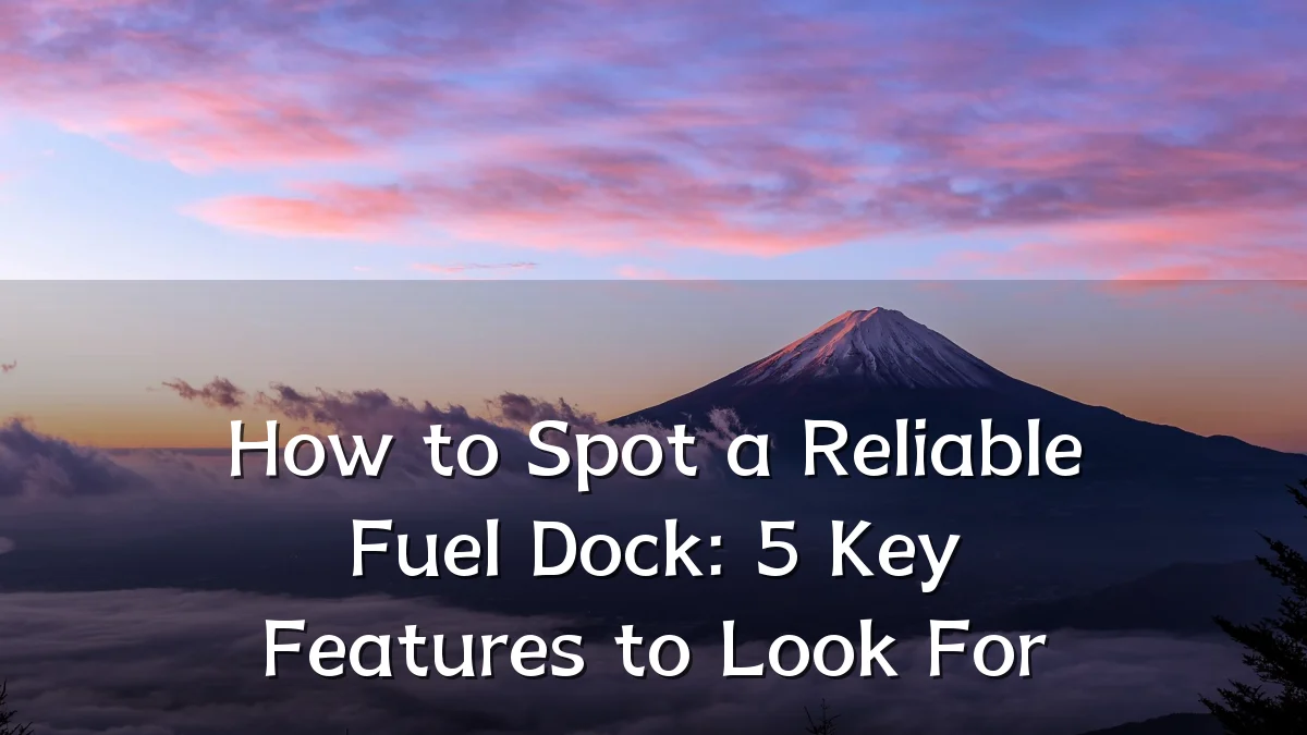 How to Spot a Reliable Fuel Dock: 5 Key Features to Look For